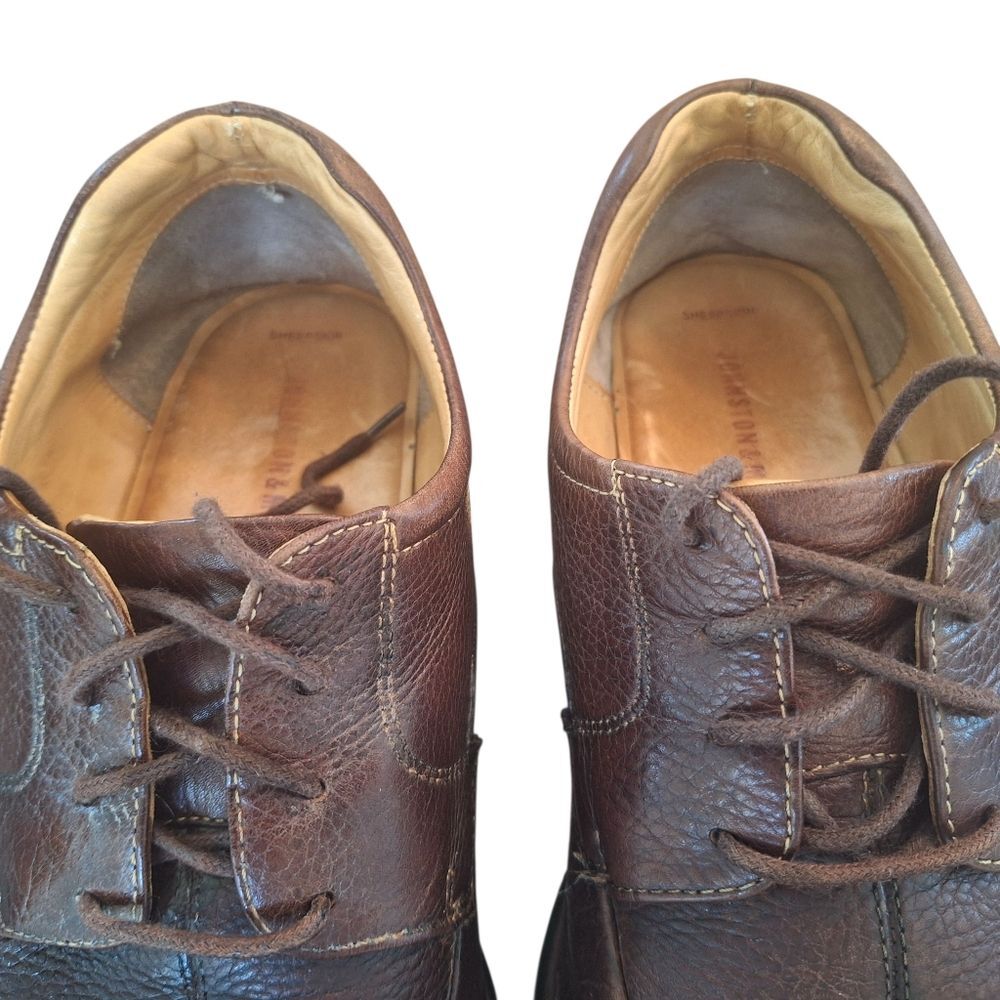 JOHNSTON & MURPHY Shuler Bicycle Brown Pebble Lace-up Size 10M Comfort & Style - Picture 7 of 16